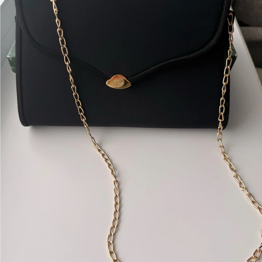 Gucci Black Clutch with Gold Chain - Picture 9 of 9